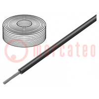 Cable; SiF; 1x4mm2; cuerda; Cu; silicona; negro; -60÷180°C; 100m