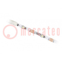 Programmable LED tape; RGBW; 3535; 5V; LED/m: 30; 5mm; white PCB