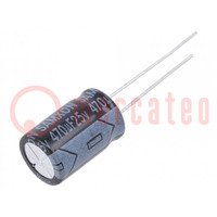 Kondensator: elektrolytisch; THT; 470uF; 25VDC; Ø10x16mm; ±20%