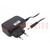 Power supply: switching; mains,plug; 5VDC; 2A; 10W; Plug: EU; 79.11%