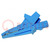 Crocodile clip; 20A; blue; max.16mm; 1kV; Type: insulated