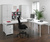 Porto Schreibtisch, 1 Utensilienfach + 2x3 Schubfächer HxBxT 720 x 1600 x 800 mm, Platte Onyx | GF1634