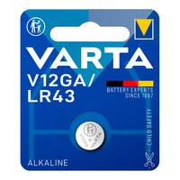 PILA VARTA LR43 - V12GA 1.5V ALKALINA (BLISTER 1 UNID) Ø11,6x4,2mm
