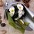 Artificial Soap Flower Bouquet - 40cm, White & Green