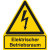 Warnschild Elektrischer Betriebsraum Kombischild, Alu, Größe 21,00x24,50 cm DIN EN ISO 7010 W012 + Zusatztext ASR A1.3 W012 + Zusatztext
