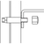 Skizze zu FSB kilincsrögzítő egyoldalas,ajtóvastagság 10-30 mm, acél horganyzott