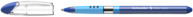 Kugelschreiber Slider Basic, Kappenmodell, XB, blau, Schaftfarbe: transparent