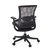 * Bürostuhl SKATE BASE Sitz Leder/Rücken Design Netz schwarz / Rahmen schwarz hjh OFFICE