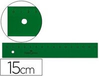 Regla plástico verde (15 cm) de Faber Castell