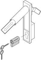 Schroff DIN locking cylinder with adapter