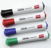Nobo Glide Drywipe Markers Fine Nib Assorted (4)