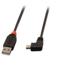 Lindy 31970 cavo USB 0,5 m USB 2.0 USB A Mini-USB B Nero