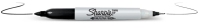 Sharpie Twin Tip marqueur indélébile Pointe fine Noir 12 pièce(s)