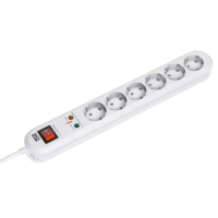 Secomp 19.07.1136 power extension 1.5 m 6 AC outlet(s) Indoor White