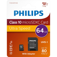 Philips FM64MP45B/10 flashgeheugen 64 GB MicroSDHC UHS-I Klasse 10