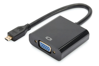 Digitus DA-70460 video kabel adapter HDMI Type D (Micro) VGA (D-Sub) Zwart