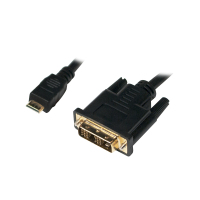 LogiLink Mini-HDMI - DVI-D M/M 1m Fekete