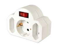 Arcas 947 00004 power plug adapter Type C (Europlug)+Type F White