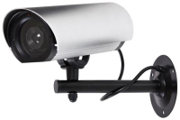 Proper Large dummy security camera Black, Metallic Bullet