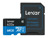 Lexar High-Performance 633x microSDHC/microSDXC UHS-I 64 Go Classe 10