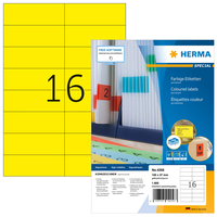 HERMA Farbige Etiketten A4 105x37 mm gelb Papier matt 1600 St.