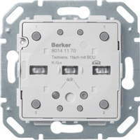 Berker 80141170 Elektroschalter Drucktasten-Schalter Grau