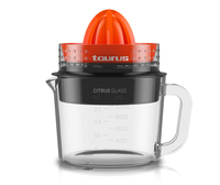 Taurus Citrus Glass prensa de cítricos eléctricos 1 L 30 W Negro, Rojo, Transparente