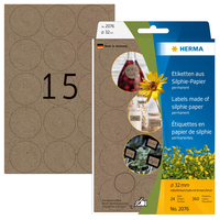 HERMA 2076 étiquette auto-collante Rond Permanent Marron 360 pièce(s)