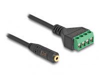 DeLOCK 66294 audio kabel 0,2 m 2.5mm Eindstation Zwart