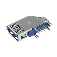 econ connect U3BU1AVW conector USB-3.0 Azul, Acero inoxidable