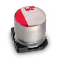Würth Elektronik WCAP-AS5H condensatore Alluminio, Rosso Condensatore fisso Cilindrico dC