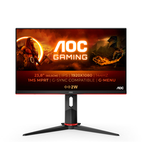 AOC G2 24G2AE/BK Monitor PC 59,9 cm (23.6") 1920 x 1080 Pixel Full HD LED Nero, Rosso