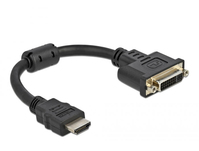DeLOCK 65206 video cable adapter 0.2 m HDMI Type A (Standard) DVI-D Black