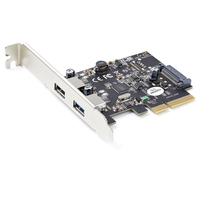 StarTech.com Tarjeta PCI Express de 2 Puertos USBA 10Gb/Puerto - Tarjeta PCI-E 3.0 x2 USB 3.2 Gen 2 (10Gbps) Tipo A - Win/Linux (PEXUSB312A3)