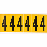 Brady 1550-4 self-adhesive label Rectangle Permanent Black, Yellow 6 pc(s)