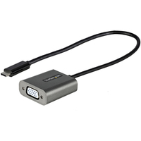 StarTech.com USB C to VGA Adapter - 1080p USB Type-C to VGA Adapter Dongle - USB-C (DP Alt Mode) to VGA Monitor/Display Video Converter - Thunderbolt 3 Compatible - 12" Long Att...