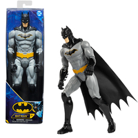 DC Comics | BATMAN | Personaggio Batman in scala 30 cm con decorazioni originali, mantello e 11 punti di articolazione - Giocattoli per bambini e bambine dai 3 anni
