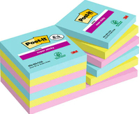 Post-It 7100259229 note paper Square Blue, Green, Pink 90 sheets Self-adhesive