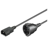 Microconnect PE130150 power cable Black 1.5 m C14 coupler