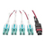 Tripp Lite N845-02M-8L-MG Cable de Fibra Óptica 40G MTP/MPO a 8xLC Multi Conector OM4 Especificación Plenum, 40GBASE-SR4, Pestañas Oprimir y Jalar [Push/Pull], Magenta, 2M [6.56...