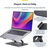 StarTech.com Draaibare Laptopstandaard, 360 Roterende Laptophouder voor Computer, Verhoogd plateau met Verstelbare Kanteling, Max 5kg, Aluminium