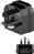 Goobay 45346 netstekker adapter Type G (VK) Type C (Europlug) Zwart