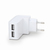 Gembird EG-U2C2A-02-W mobile device charger Universal White AC Auto, Indoor