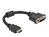 DeLOCK 65206 câble vidéo et adaptateur 0,2 m HDMI Type A (Standard) DVI-D Noir