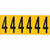 Brady 1550-4 self-adhesive label Rectangle Permanent Black, Yellow 6 pc(s)