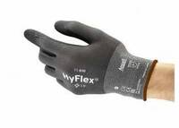 Ansell Montagehandschuh Hyflex 11-840, Gr. 7 grau/schwarz, Spandex/Nylon, FORTIX-Nitrilschaumbeschichtung, Strickbund, E