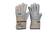 5-Finger-Handschuh Rindvollleder DINO Gr. 11/12 gefüttert, Handrücken und Stulpe weißer Canvas, Doppelnähte, EN 388 (312