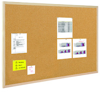 Tablica korkowa BI-OFFICE, 120x60cm, 2-warstwy korka, rama drewniana