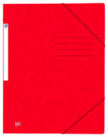 Oxford Top File + A4 Eckspannermappe mit Gummizugverschluss mit Einschlagklappen rot