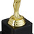 Relaxdays Siegerfigur, quadratischer Sockel, Figur mit Kranz, Siegertrophäe, Hollywood, Geschenkidee, 18 cm groß, gold